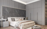 GIƯỜNG NGỦ GỖ CÔNG NGHIỆP BỌC NỆM ĐẦU GIƯỜNG MÀU TRẮNG GN- 3032
