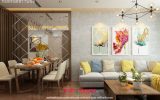 Chất liệu gỗ công nghiệp cao cấp mang đến vẻ đẹp hiện đại cho căn hô chung cư